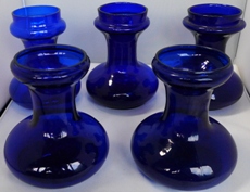 cobalt blue hyacinth vases
