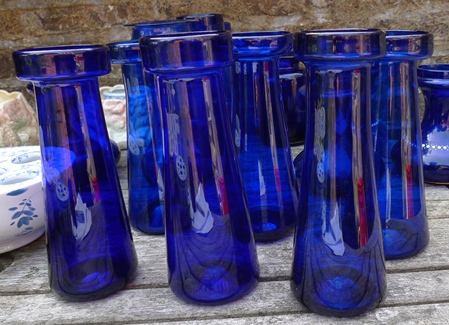 cobalt blue tall hyacinth vases