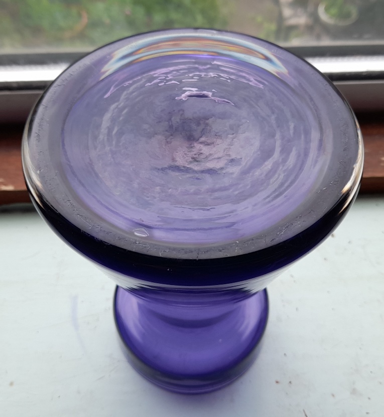 purple glassroots hyacinth vase