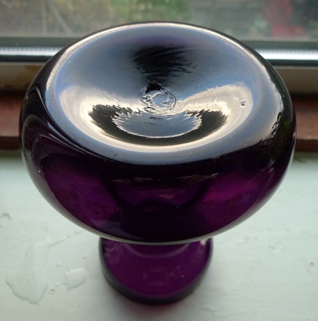 purple hand-blown hyacinth vase base