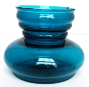 vintage turquoise hyacinth vase